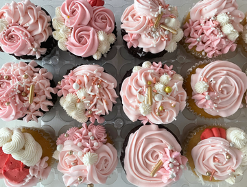 Pink Embellishment Cupcakes