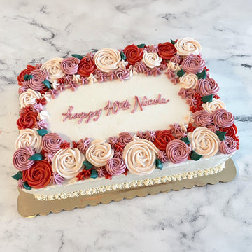 Floral Buttercream Sheet Cake
