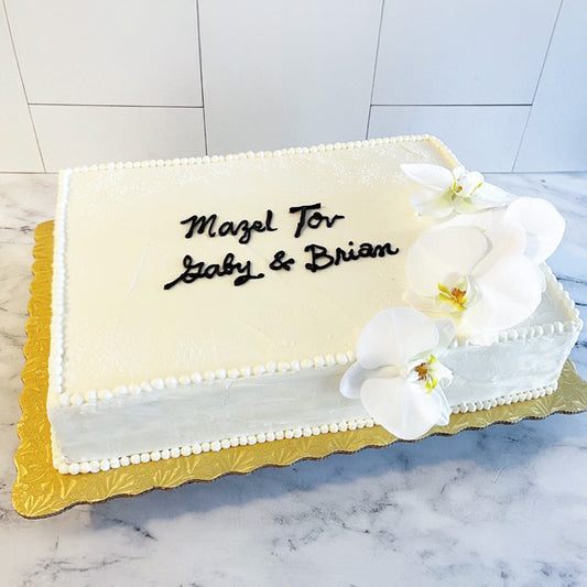 Floral Bar Sheet Cake
